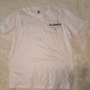 All Saints White Short Sleeve Tee